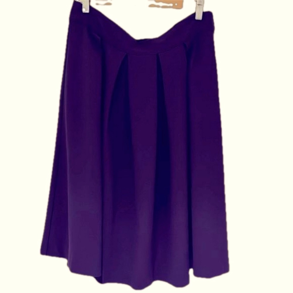 Twik purple full midi skirt (25”) with side zip. Size L/31” waist